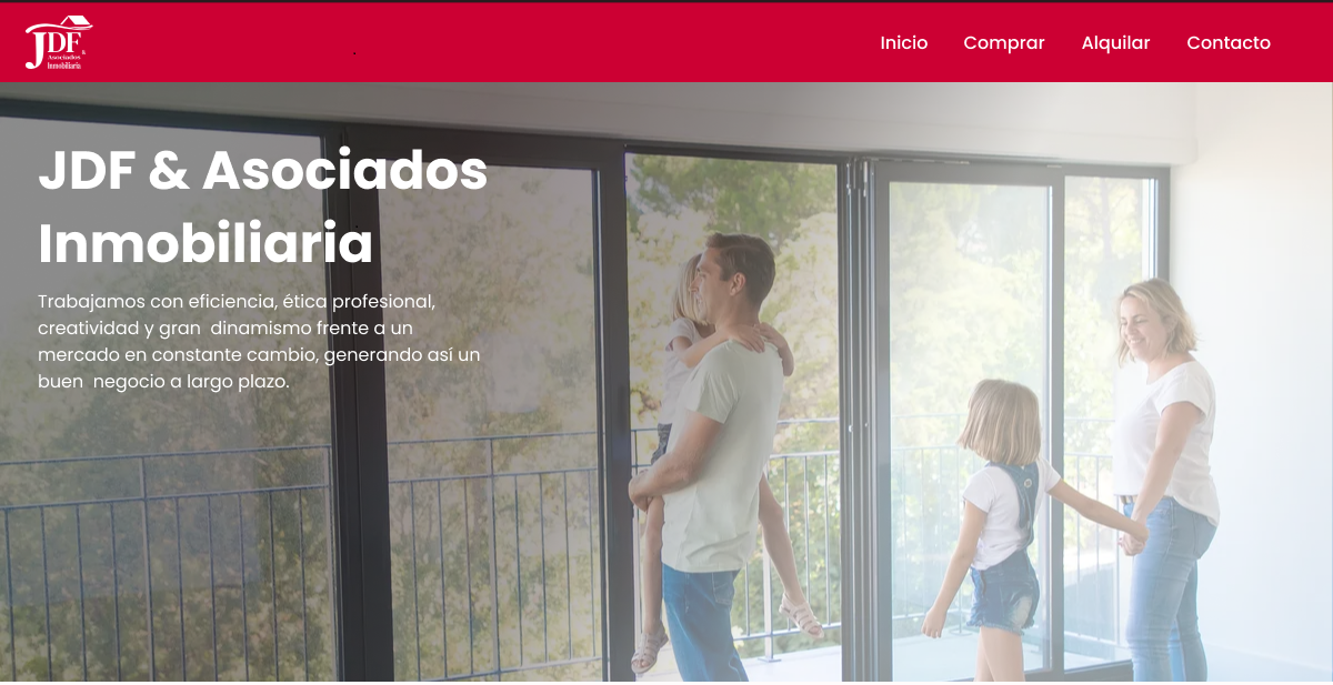 imagen de la pagina web de Inmobiliaria JDF